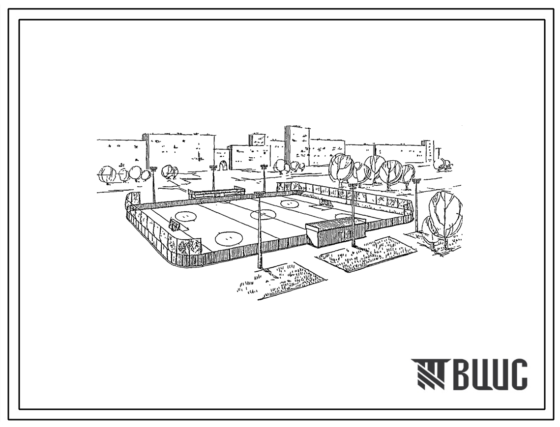 Типовой проект 296-1-32 Площадка для хоккея с шайбой