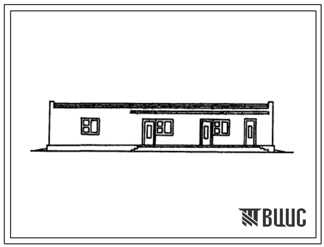 Типовой проект 817-250.86 Четырехкомнатный бригадный чабанский дом (с плоской кровлей)