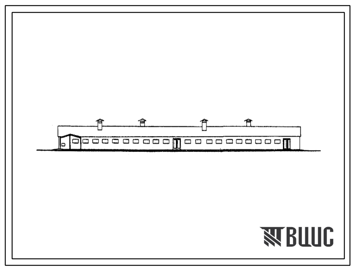 Типовой проект 801-87 Помещение для буйволиц на 100 голов с молочным блоком. Для строительства в районах с расчетной наружной температурой -10 и -20 0С.