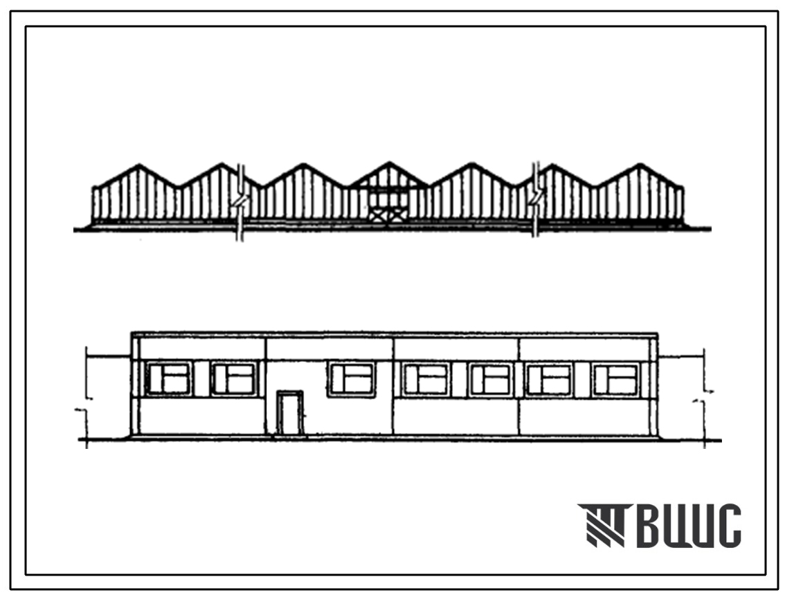 Типовой проект 810-1-1 Блок зимних почвенных теплиц площадью 6 га с пролетом звена 6,4 м с конструкциями из специальных облегченных профилей для центральных и южных районов страны