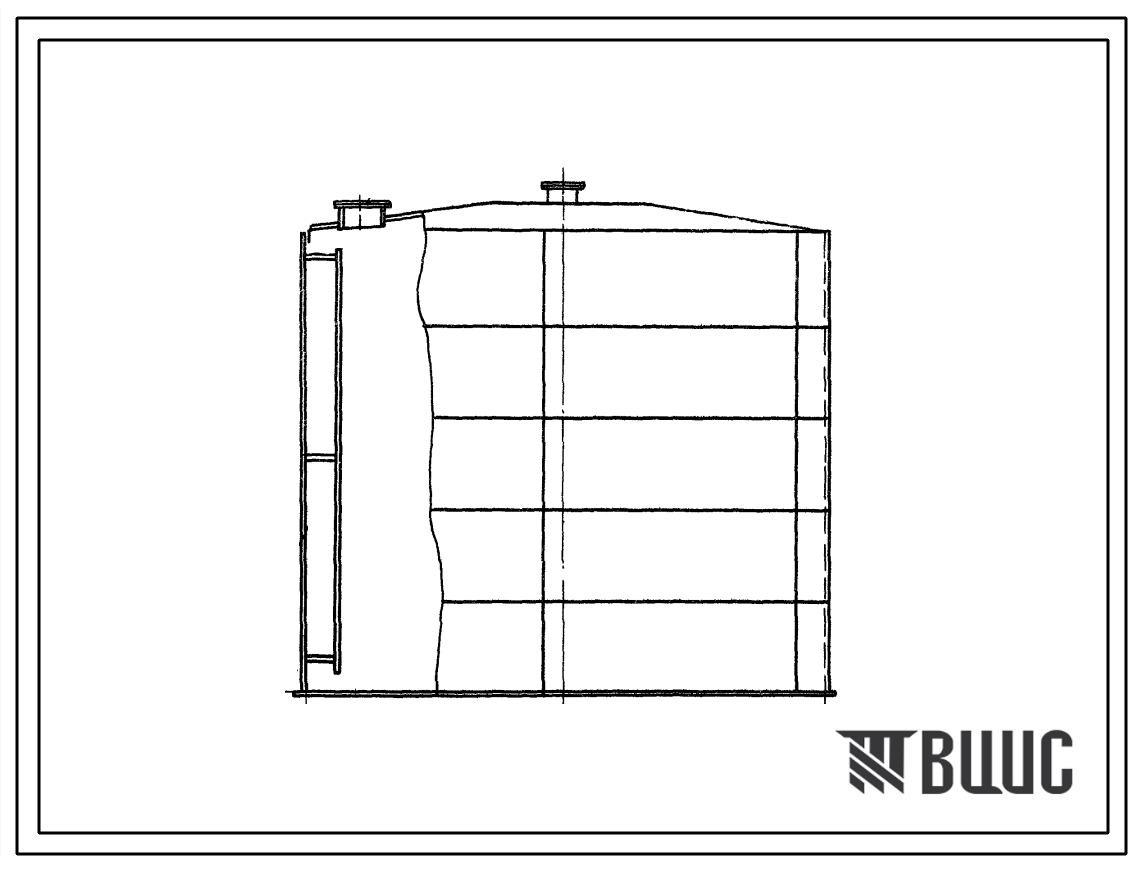 Типовой проект 705-4-33 Стальной вертикальный надземный цилиндрический резервуар для агрессивных химпродуктов емкостью 400м3.