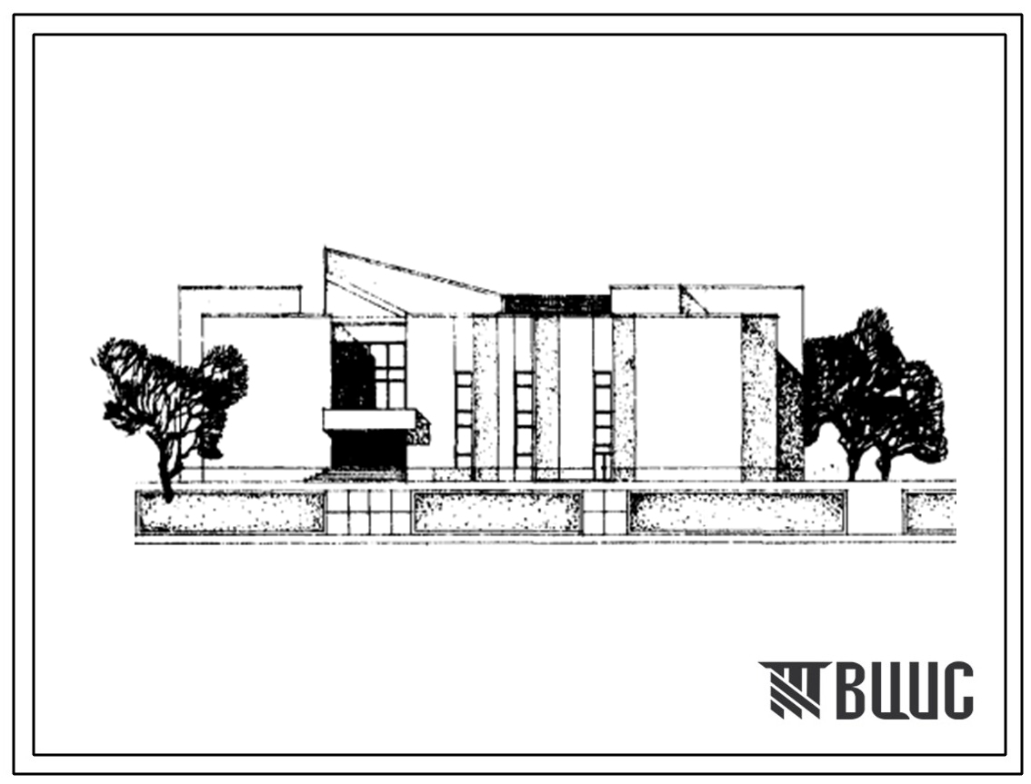 Типовой проект 264-19-23 Здание городского дома политического просвещения. Для строительства в 1В климатическом подрайоне, 2 и 3 климатических районах