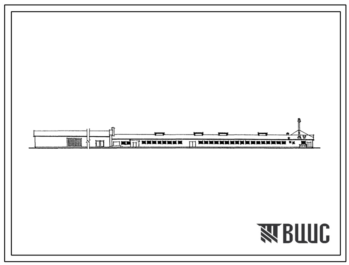 Типовой проект 801-17к Коровник на 180 голов, стены из кирпича