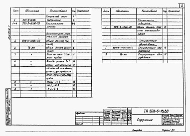 Состав альбома. Типовой проект 503-5-18.86Альбом 1  Пояснительная записка . Технология производства. Архитектурно-строительные  решения. Электрическое освещение