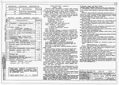 Состав альбома. Типовой проект 501-3-8Альбом 1 Пояснительная записка. Черчежи.     