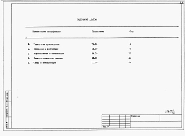 Состав альбома. Типовой проект У.804-2-86.94Альбом 2 Спецификации оборудования.     