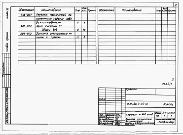 Состав альбома. Типовой проект 801-4-104.86Альбом 4. Чертежи-задания заводу-изготовителю.