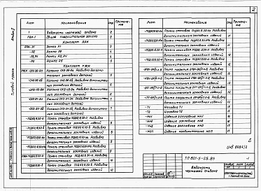 Состав альбома. Типовой проект 801-5-25.85Альбом 2 Чертежи строительных изделий