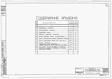 Состав фльбома. Типовой проект 4-18-839Альбом 2 Строительная часть и оборудование (для площадк с грунтовыми водами)