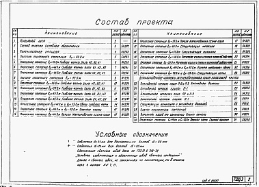 Состав альбома. Типовой проект 501-166Альбом 3 Пешеходные мосты через железные дороги.Металлические пролетные строения пролетами 44 и 55 м. Рабочие чертежи