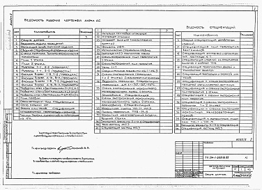 Состав альбома. Типовой проект 214-1-308пв.85Альбом 2  Архитектурно-строительные и технологические чертежи      