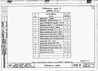 Состав фльбома. Типовой проект 221-1-407.83Раздел 10.7-1  Металлические  изделия