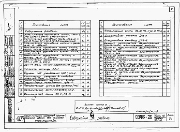 Состав фльбома. Типовой проект 221-1-407.83Раздел 10.7-2  Металлические  изделия