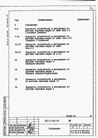 Состав фльбома. Типовой проект 231-1-130.85Альбом 9 Ведомость потребности в материалах     