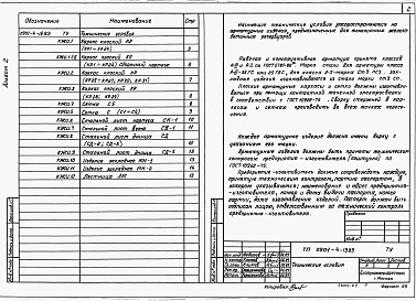 Состав альбома. Типовой проект 0901-4-19.89.Альбом 2 Строительные изделия.     