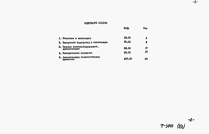 Состав альбома. Типовой проект 901-1-95.88Альбом 8 Часть 2 Спецификация оборудования  