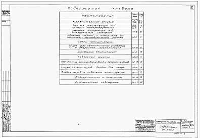 Состав альбома. Типовой проект 901-6-28Альбом 7 Электротехническая часть