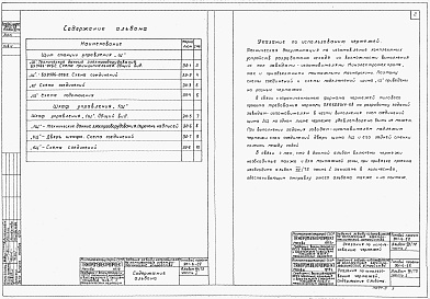 Состав альбома. Типовой проект 901-6-28Альбом 8 Задание заводу-изготовителю на комплектные электротехнические устройства