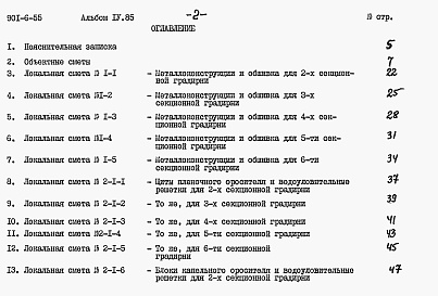 Состав альбома. Типовой проект 901-6-55Альбом 4 Сметы