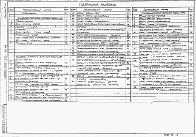 Состав фльбома. Типовой проект 902-1-169.90Альбом 3 Надземная часть и общие чертежи подземной части. Часть 1 - Надземная часть и перекрытие на отм. 0.000. Архитектурные решения. Конструкции железобетонные. Конструкции металлические. Часть 2 - Перекрытие в помещении решеток-дробилок КРД 40М.  Конст