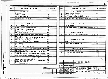 Состав альбома. Типовой проект 144-24-291.13.88Альбом 1 Архитектурно-строительные, санитарно-технические и электрические чертежи