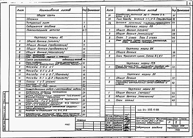 Состав фльбома. Типовой проект 144-24-295.13.88Альбом 1 Архитектурно-строительные, санитарно-технические и электрические чертежи