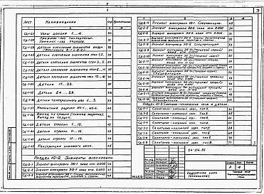 Состав фльбома. Типовой проект 153-24-217.86Альбом 6 Примененный из ТП 24-0214.86 Часть 10 Монтажные узлы и детали