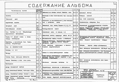 Состав альбома. Типовой проект 902-2-94Альбом 1 Пояснительная записка и чертежи. Строительная, технологическая, сантехническая и электротехническая части