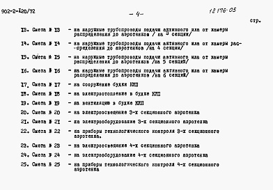 Состав альбома. Типовой проект 902-2-120/72Альбом 5 Сметы