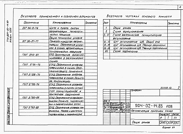 Состав фльбома. Типовой проект 904-02-14.85Альбом 18 Приточная вентиляционная камера рециркуляционная с воздухонагревателем и двумя клапанами рециркуляционного воздуха. Электрическая система регулирования