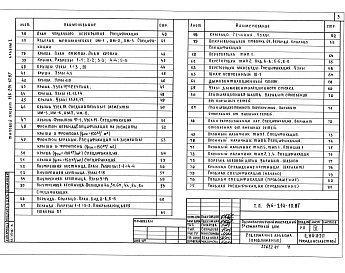 Состав альбома. Типовой проект 146-214-10.87Альбом 1 Архитектурно-строительные, санитарно-технические и электротехнические чертежи.