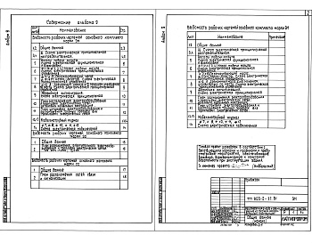 Состав альбома. Типовой проект 903-2-41.91Альбом 9 Применен из тп 903-2-37.91  Силовое электрооборудование. Внутреннее освещение. Связь и сигнализация