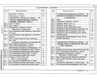 Состав фльбома. Типовой проект 274-0-8.94.Альбом 1 Пояснительная записка. Архитектурно-строительные решения. Магазин продовольственных товаров торговой площадью торговой площадью 100 кв.м. Отопление и вентиляция. Внутренние водопровод и канализация. Электроосвещение. Связь и сигнализация