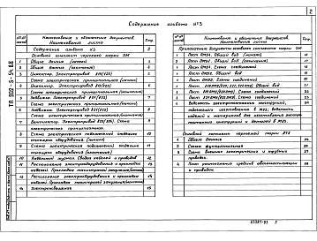 Состав фльбома. Типовой проект 902-5-53.88Альбом 3 Силовое электрооборудование    Технологический контроль (из ТП 902-5-54.88)    