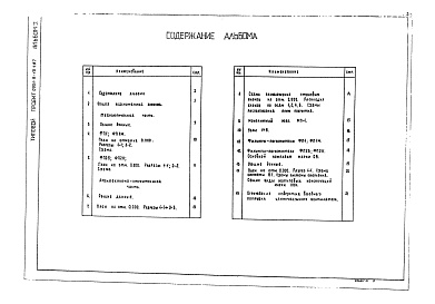 Состав альбома. Типовой проект 0901-9-19.1.87Альбом 1 Общая пояснительная записка. Технологическая часть. Архитектурно-строительная часть. Отопление и вентиляция 