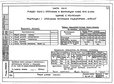 Состав фльбома. Типовой проект 96-056.83Альбом1 Часть 01-10 Архитектурно-строительные чертежи ниже отм.0.000. Часть 02-10 Отопление и вентиляция ниже отм.0.000. Часть 03-10 Водоснабжение и канализация ниже отм.0.000