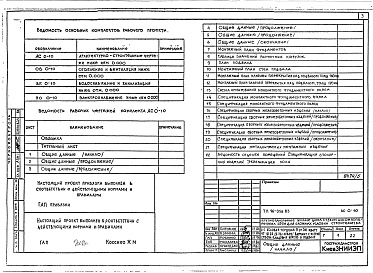 Состав фльбома. Типовой проект 96-056.83Альбом 2 Часть 01-10.2 Архитектурно-строительные, сантехнические и электротехнические чертежи ниже отм.0.000 (вариант  с устройством кладовых-боксов в подвале) 