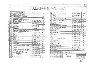 Состав фльбома. Типовой проект 503-6-1Альбом 2 Нестандартизированное оборудование 