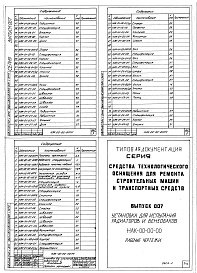 Состав альбома. Шифр 11.80-ТНО СредстваВыпуск 007 Установка для испытания радиаторов и бензобаков НАК-00-00-00