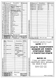 Состав альбома. Шифр 11.80-ТНО СредстваВыпуск 092 Стенд для сборки опорно-поворотного круга экскаватора Э-652Б и Э-4121, ВИН-00-00