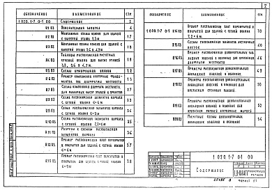 Состав альбома. Серия 1.020.1-7 КонструкцииВыпуск 0-1 Указания по применению изделий