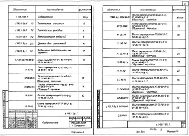 Состав альбома. Серия 1.143.1-9с ПлитыВыпуск 1 Плиты толщиной 120 и 160 мм. Рабочие чертежи 