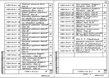 Состав альбома. Серия 1.220.1-3м КонструкцииВыпуск 6-1 Монтажные узлы. Рабочие чертежи 