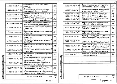 Состав альбома. Серия 1.220.1-4м КонструкцииВыпуск 6-1 Монтажные узлы. Рабочие чертежи