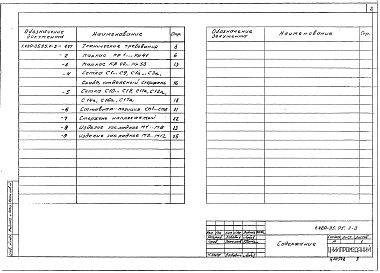 Состав альбома. Серия 1.420-35.95 КонструкцииВыпуск 2-3 Ригели железобетонные пролетом 6,0 и 9,0 м  с полками для опирания плит. Изделия арматурные и закладные. Рабочие чертежи