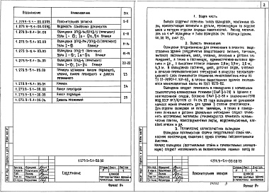 Состав альбома. Серия 1.273.9-5 ОблицовкиВыпуск 1 Облицовки из гипсокартонных листов на деревянном каркасе. Рабочие чертежи 