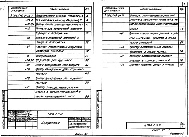 Состав альбома. Серия 3.006.1-5 ТоннелиВыпуск 0 Материалы для проектирования 