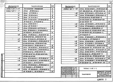Состав альбома. Серия 3.006.1-8 КаналыВыпуск 1-1 Трассы. Лотки. Рабочие чертежи 