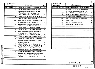 Состав альбома. Серия 3.006.1-8 КаналыВыпуск 1-1 Трассы. Лотки. Рабочие чертежи 