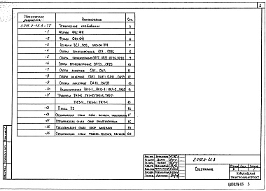 Состав альбома. Серия 3.015.2-15 ЭстакадыВыпуск 3 Изделия металлические. Рабочие чертежи 